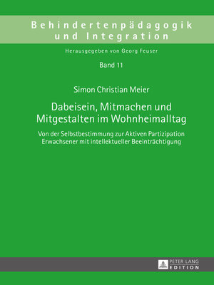 cover image of Dabeisein, Mitmachen und Mitgestalten im Wohnheimalltag